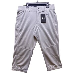 Under Armour‎ Softball Pants Womens Medium Baseball Gray Uniform NWT